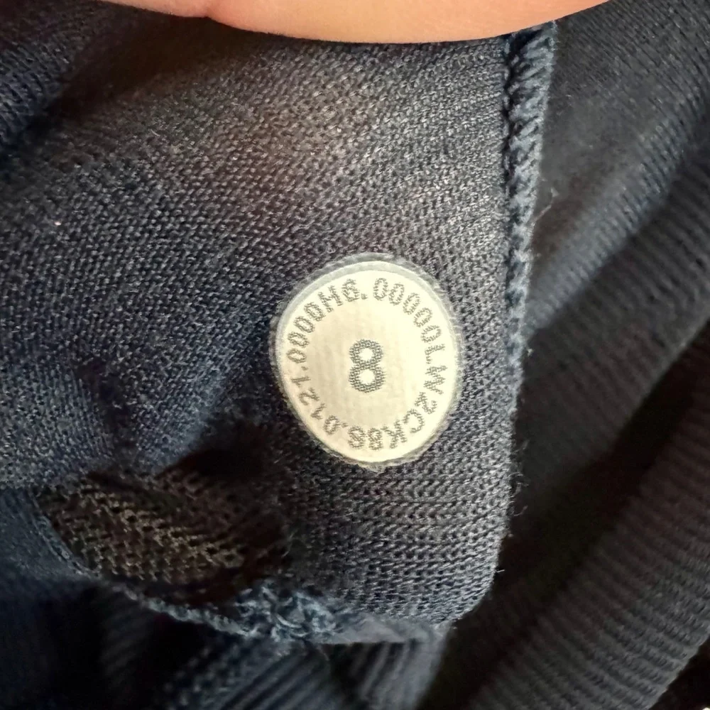 Lululemon Energy Bra High Neck Long‎ Line Ribbed Navy Women's 8 W2CK8S L